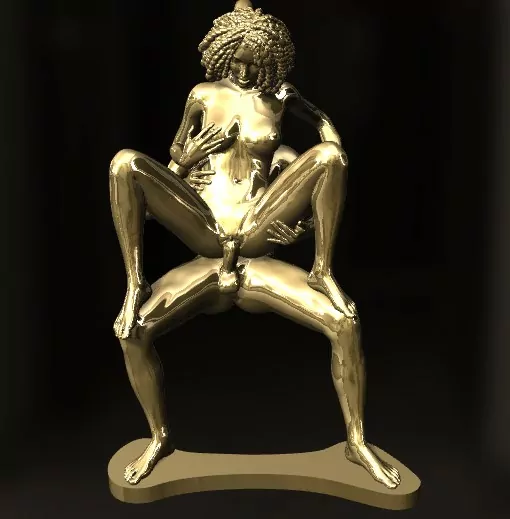 Afro Woman in a reverse cowgirl sexy pose - Image 2