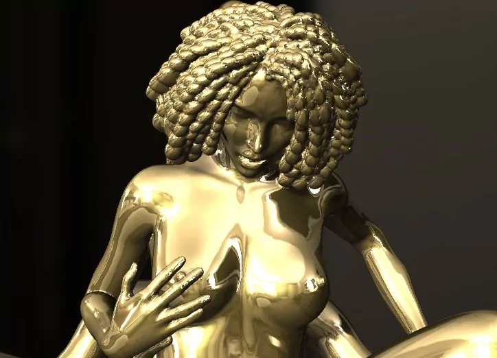 Afro Woman in a reverse cowgirl sexy pose - Image 8