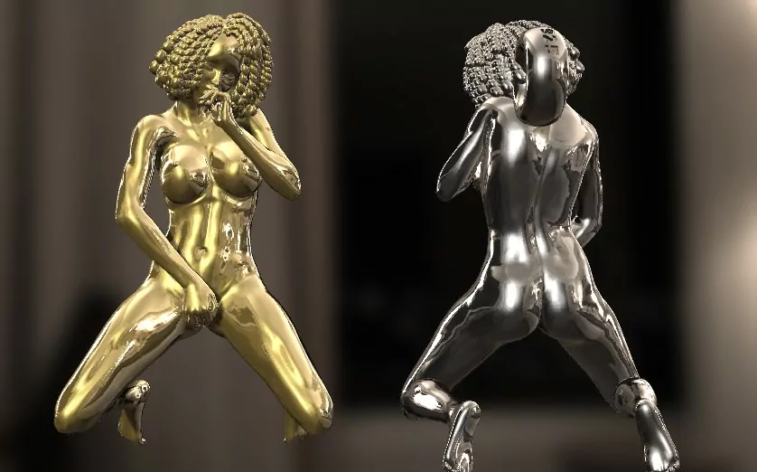 Curly, Afro Woman in an seductive sexy pose erotic jewelry JewelryRider Curly, Afro Woman in an seductive sexy pose - Image 2