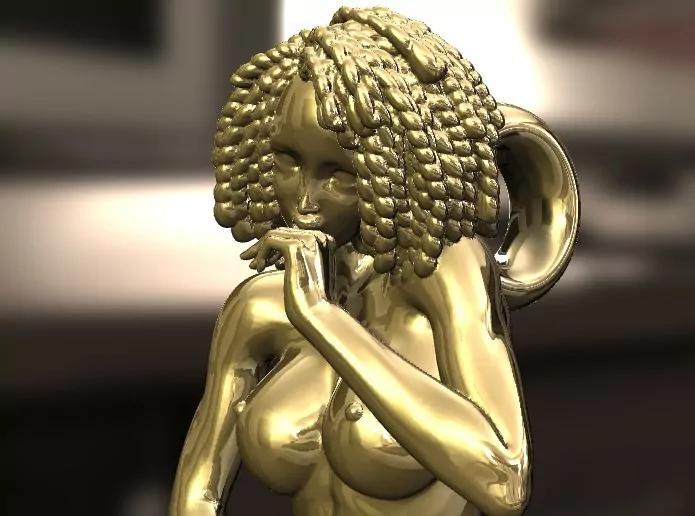 Curly, Afro Woman in an seductive sexy pose erotic jewelry JewelryRider Curly, Afro Woman in an seductive sexy pose - Image 4