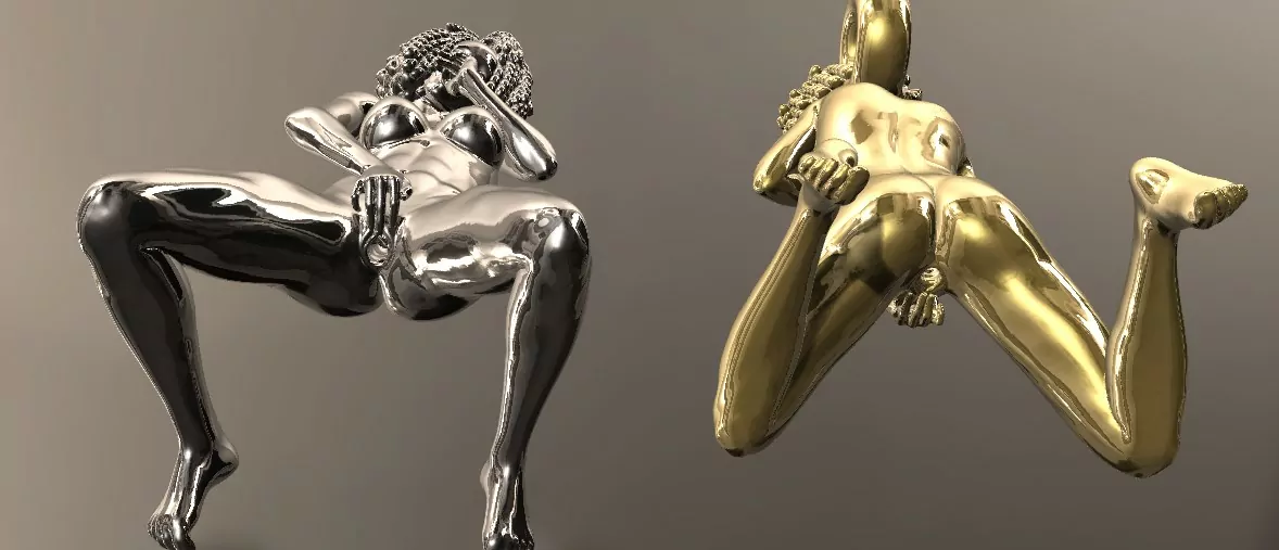 Curly, Afro Woman in an seductive sexy pose erotic jewelry JewelryRider Curly, Afro Woman in an seductive sexy pose - Image 7