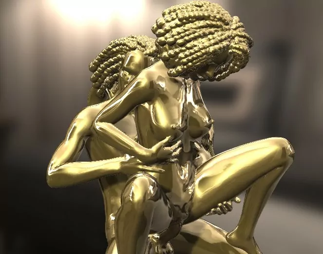 Afro Woman in a reverse cowgirl sexy pose - Image 10
