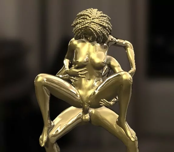 Afro Woman in a reverse cowgirl sexy pose - Image 11