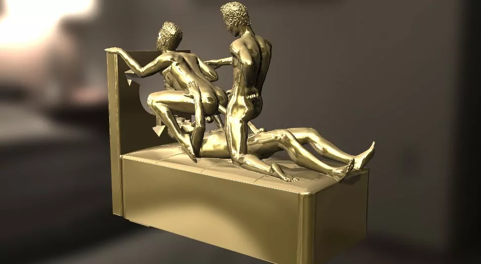 An erotic sculpture of three men in an intimate and explicit pose erotic jewelry JewelryRider An erotic sculpture of three men in an intimate and explicit pose - Image 4