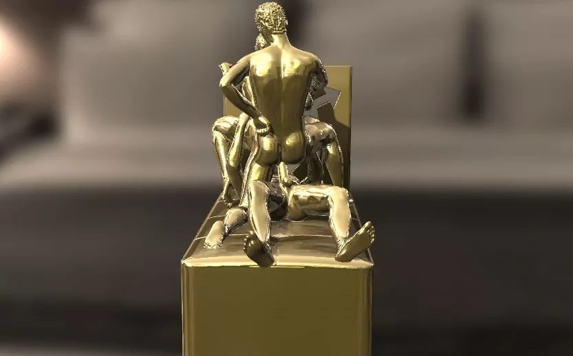 An erotic sculpture of three men in an intimate and explicit pose erotic jewelry JewelryRider An erotic sculpture of three men in an intimate and explicit pose - Image 5