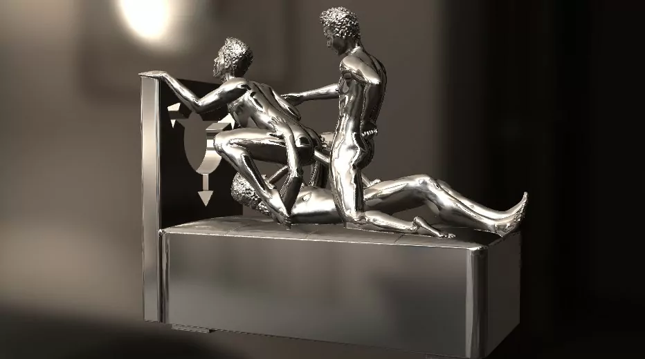 An erotic sculpture of three men in an intimate and explicit pose erotic jewelry JewelryRider An erotic sculpture of three men in an intimate and explicit pose - Image 15