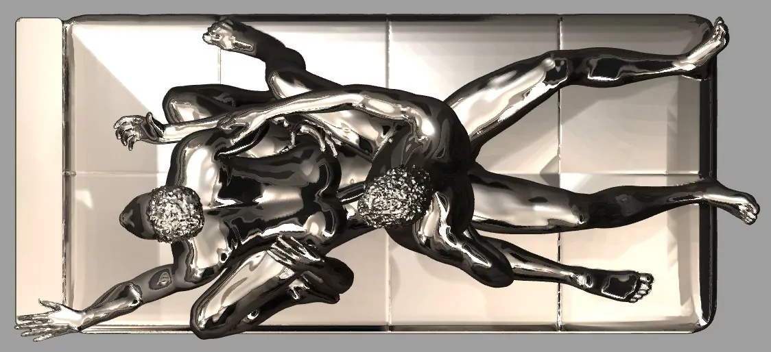 An erotic sculpture of three men in an intimate and explicit pose erotic jewelry JewelryRider An erotic sculpture of three men in an intimate and explicit pose - Image 16