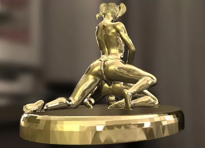An erotic sculpture of a Mistress pegging her slave - Image 4