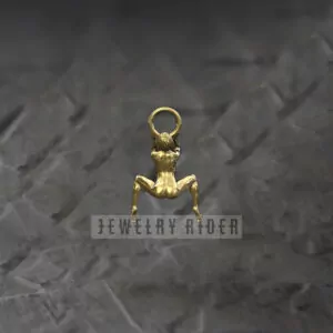 Woman on her knees in the pleading posture, BDSM pendant