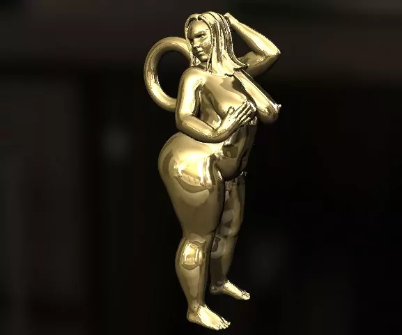Curvy hot BBW nude woman pendant - Image 9