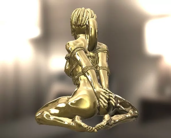 Submissive woman restrained, BDSM-themed pendant - Image 6