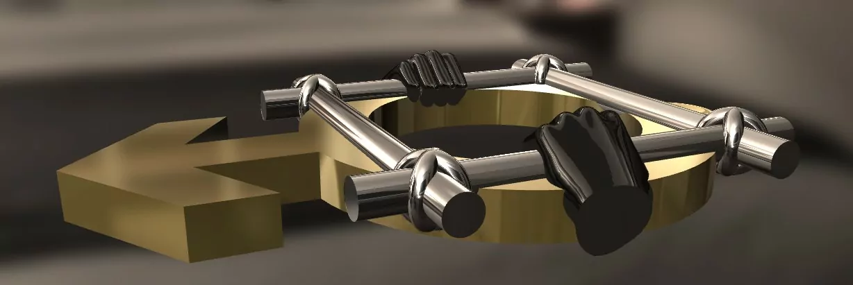 Male jailed symbol pendant erotic jewelry JewelryRider Male jailed symbol pendant - Image 4