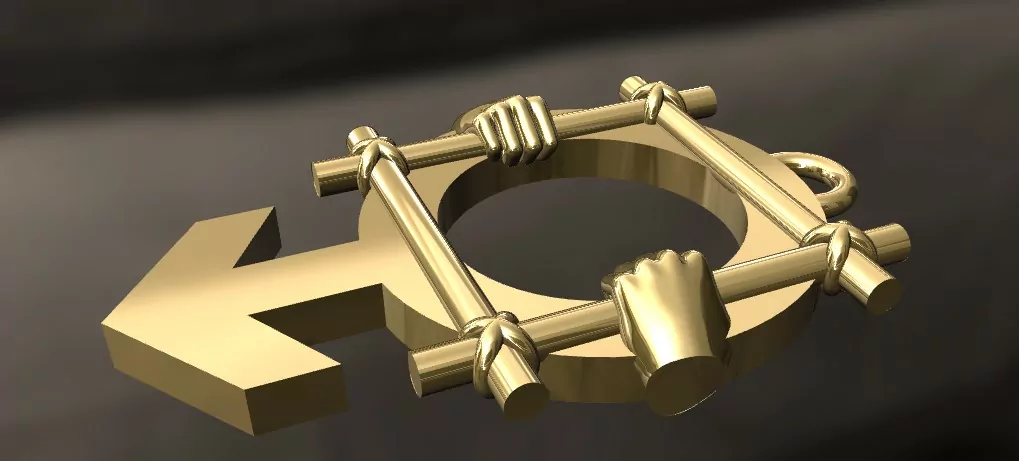 Male jailed symbol pendant erotic jewelry JewelryRider Male jailed symbol pendant - Image 5