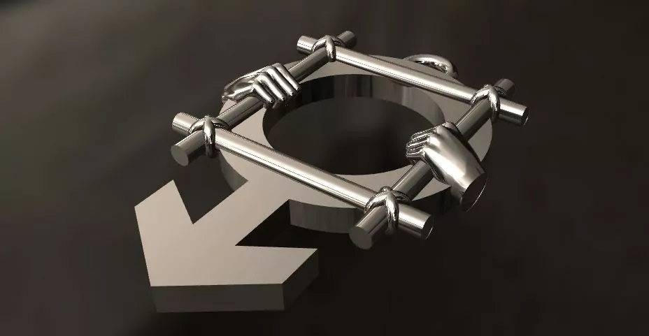 Male jailed symbol pendant erotic jewelry JewelryRider Male jailed symbol pendant - Image 9