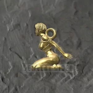 Submissive woman restrained, BDSM-themed pendant