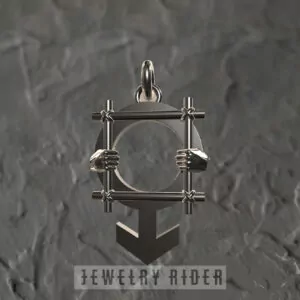 Male jailed symbol pendant