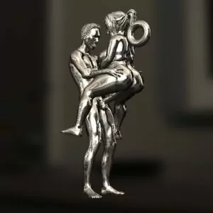 BBW Woman and a man in a sexy articulated pose