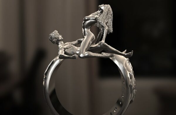Riding wild cowgirl statement ring