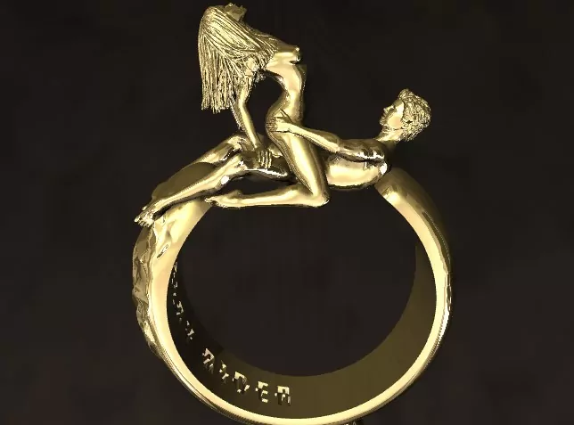 Wild Cowgirl Pose Statement Ring