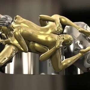 Couple Wild 69 pose statement ring