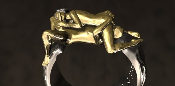 Couple Wild 69 pose statement ring - Image 8