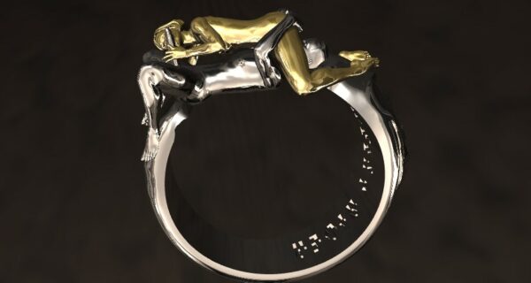 Couple Wild 69 pose statement ring - Image 2