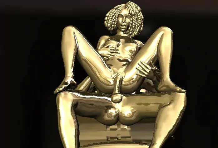 Reverse Afro Cowgirl Pose Statement Ring - Image 8