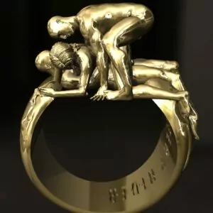 Threesome Pose Statement Ring