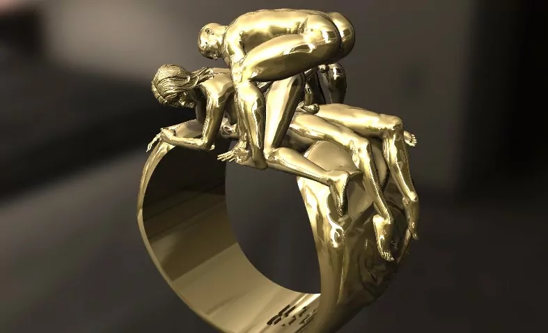 Threesome Pose Statement Ring - Image 7
