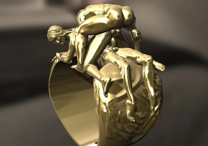 Threesome Pose Statement Ring - Image 6