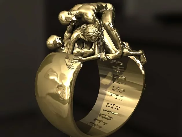 Threesome Pose Statement Ring - Image 3