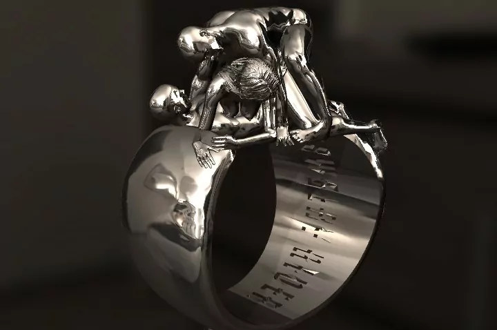 Threesome Pose Statement Ring - Image 2