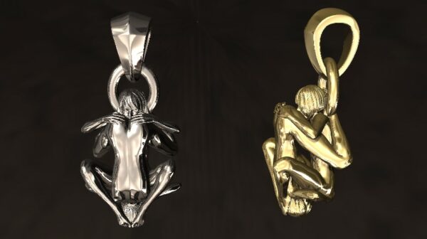 Lesbian couple 69 pose pendant - Image 6