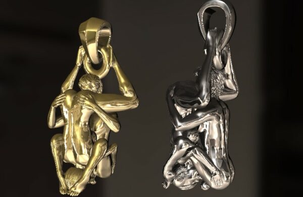 Shared Ecstasy 69 Pose Pendant - Image 2