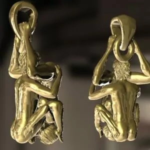 Shared Ecstasy 69 Pose Pendant