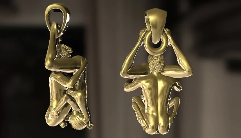 Shared Ecstasy 69 Pose Pendant - Image 5