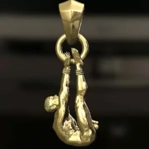 Man in Ropes BDSM Pose Pendant