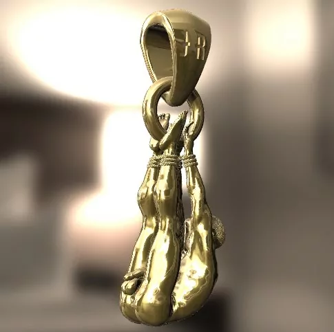 Man in Ropes BDSM Pose Pendant - Image 4