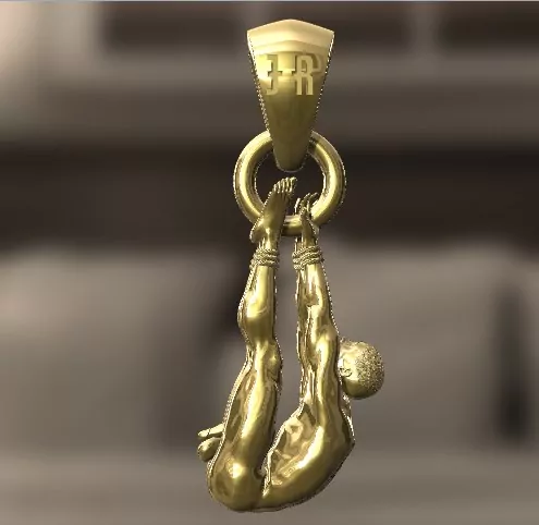 Man in Ropes BDSM Pose Pendant - Image 3