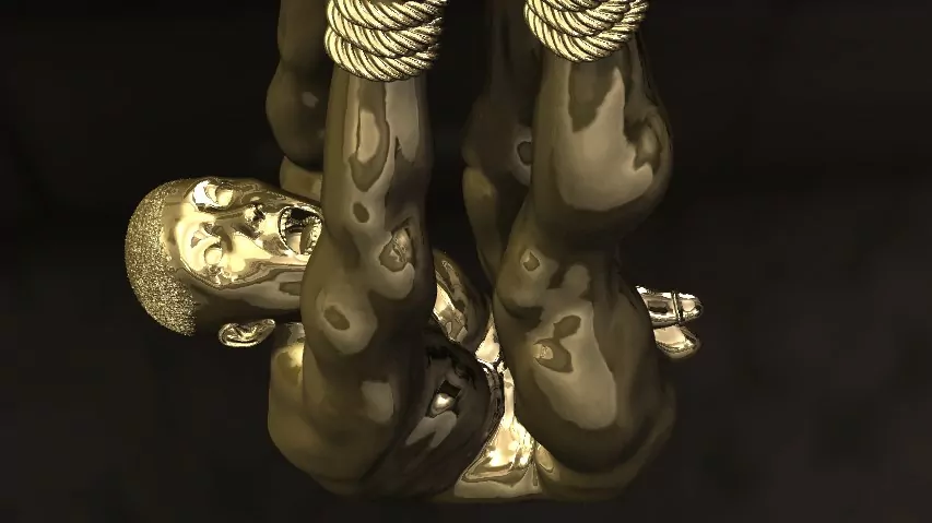 Man in Ropes BDSM Pose Pendant - Image 2