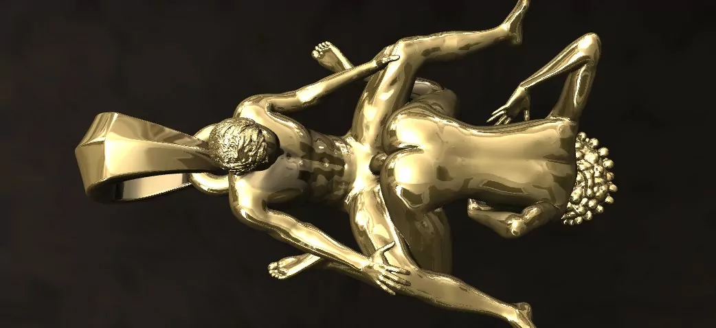 Reverse Cowgirl Pose Pendant - Image 3