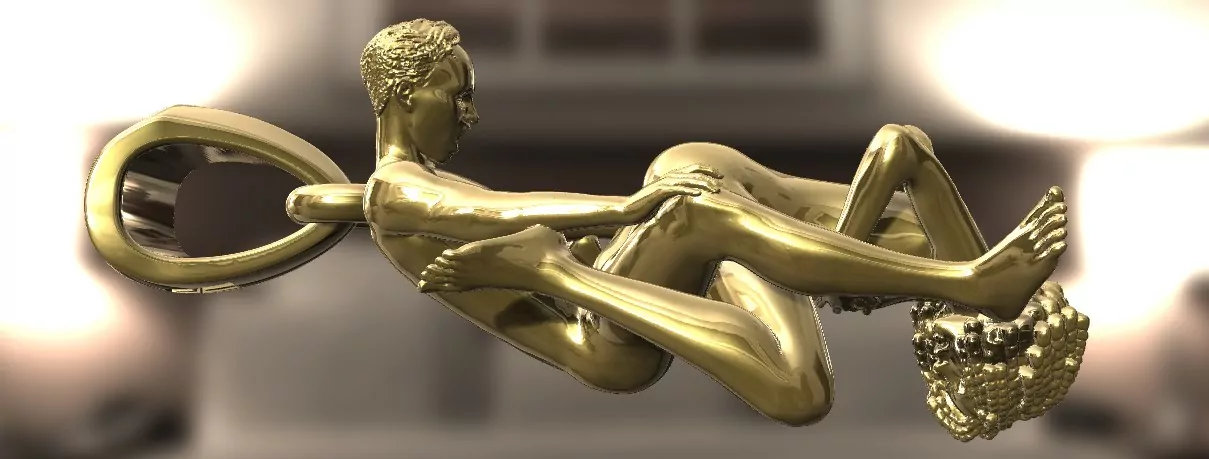 Reverse Cowgirl Pose Pendant - Image 2
