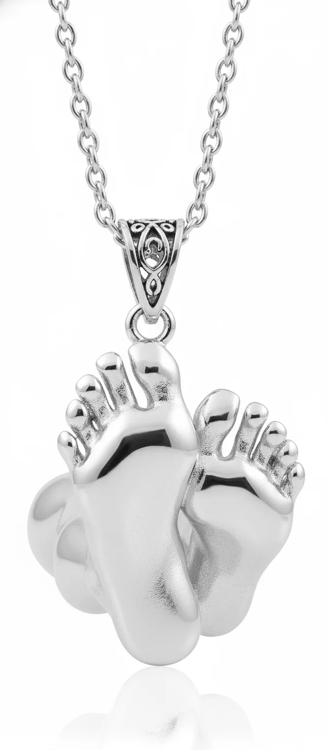 Custom Made Footprint Pendant - Image 3