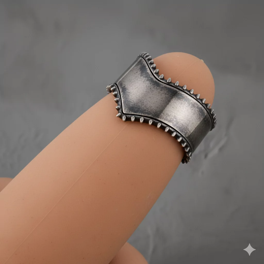 Cock Crown Glans V spike Ring erotic jewelry JewelryRider Cock Crown Glans V spike Ring - Image 2