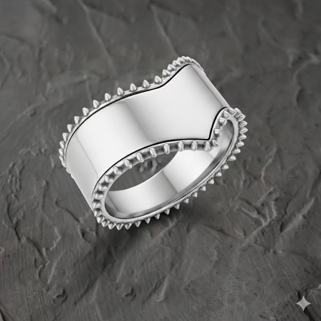 Cock Crown Glans V spike Ring erotic jewelry JewelryRider Cock Crown Glans V spike Ring