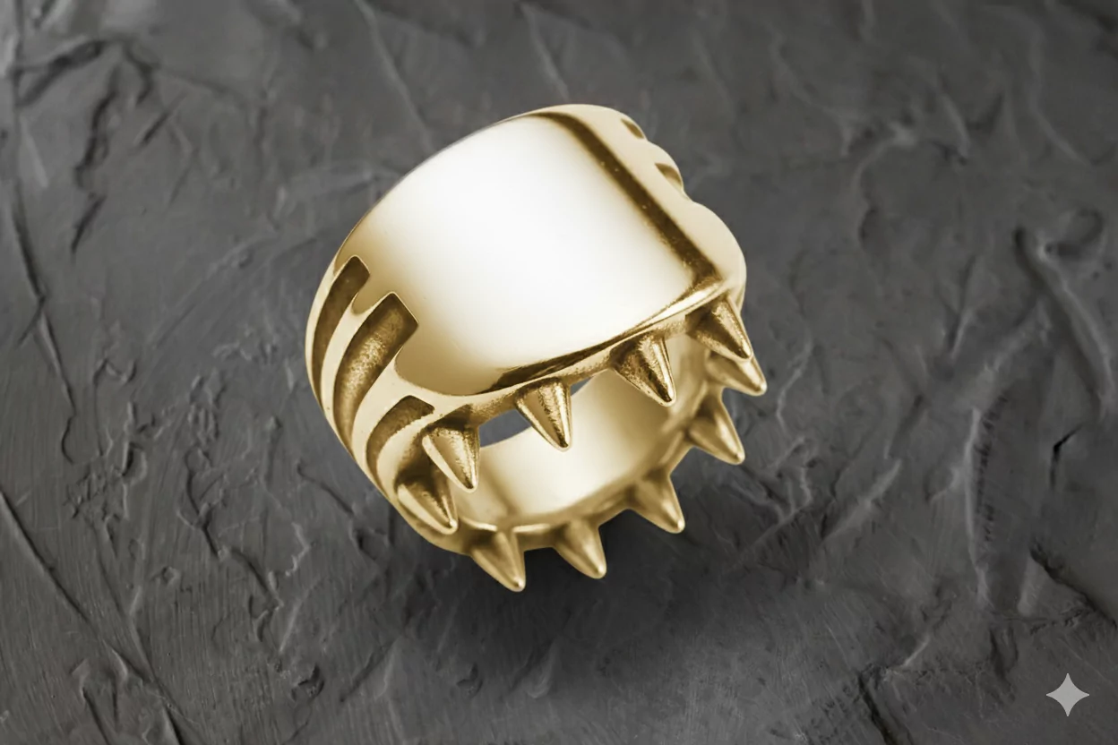 Cock Crown Glans Spiked Ring - Image 2