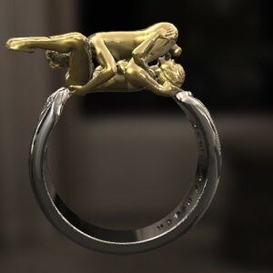 Custom made Couple 69 pose ring