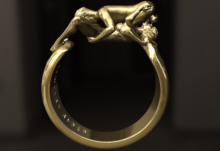 Reverse Couple 69 pose ring