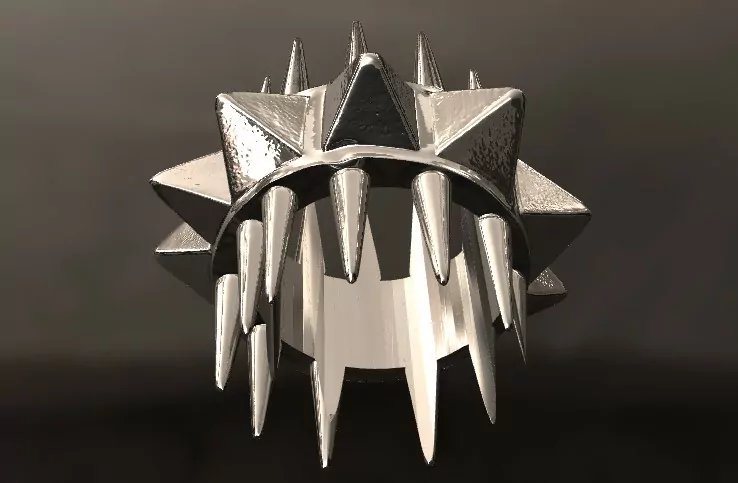 Cock Glans Pyramid Spikes Ring erotic jewelry JewelryRider Cock Glans Pyramid Spikes Ring