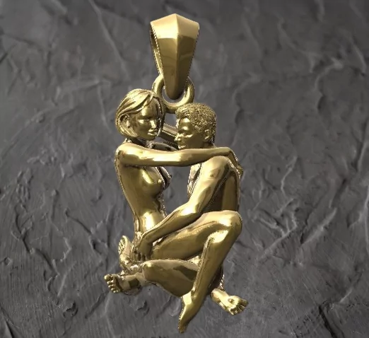 The Straddle Sex Position pendant